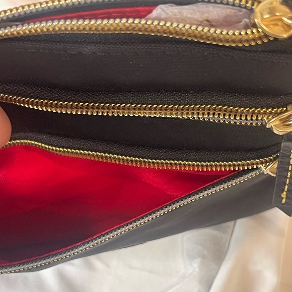 Dooney & Bourke Nylon North South Triple Zip Crossbody Bag - RARE Black LOGO NWT - Picture 10 of 10